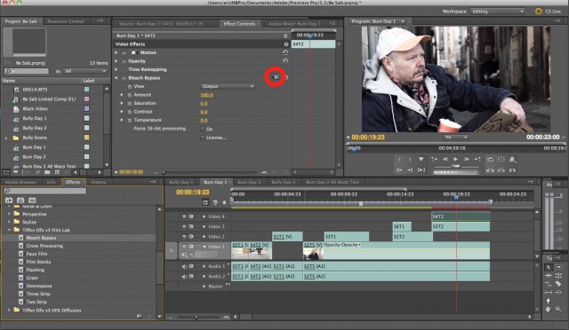 Tiffen Dfx 3 Premiere Pro Bleach Bypass - Edit Button