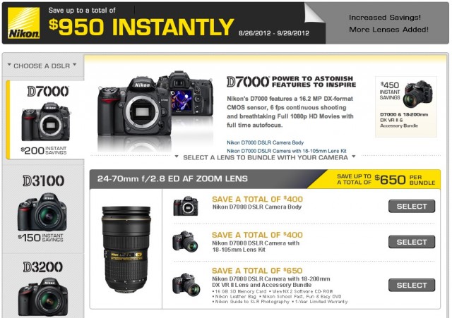 Nikon DSLR Rebates
