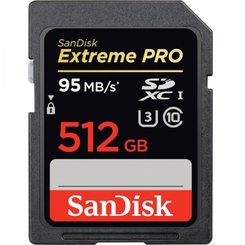 SanDisk Extreme Pro SDXC UHS-I U3 512GB Memory Card