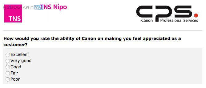 Canon-CPS-Survey---Canon-Appreciates