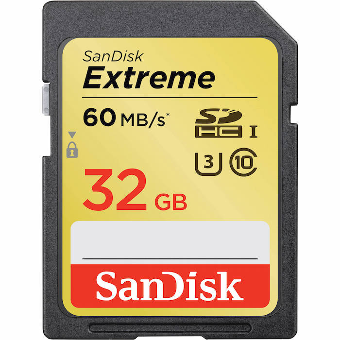 SanDisk 32GB UHS-I U3 Speed Class 3 SDHC Memory Card