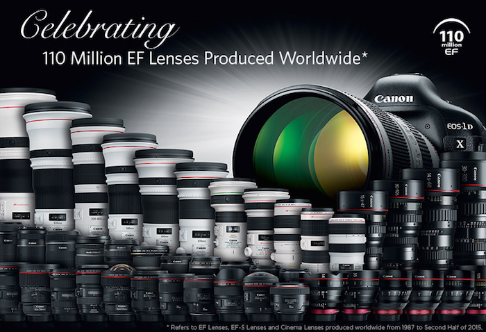 Canon 110 Million EF Lenses