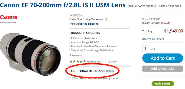Canon Lens Rebates Mail-in Rebate Form